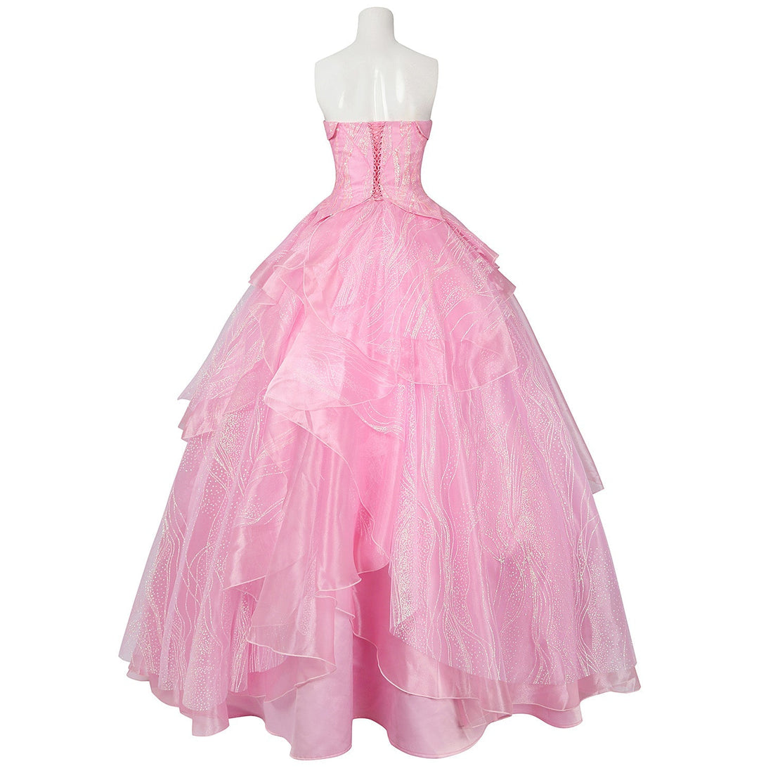 [ylevol] Wicked Part One Galinda Female Dress with Crown Cosplay Costumes