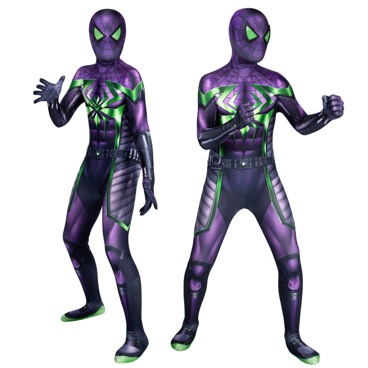 [ylevol] Spider-Man Miles Morales Purple Reign Suit Kids Jumpsuit Cosplay Costumes