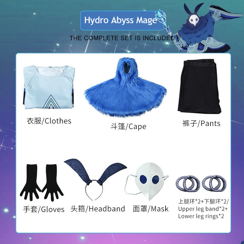 [ylevol] Genshin Impact Abyss Mage Hydro Cryo Pyro Electro Cosplay Costumes