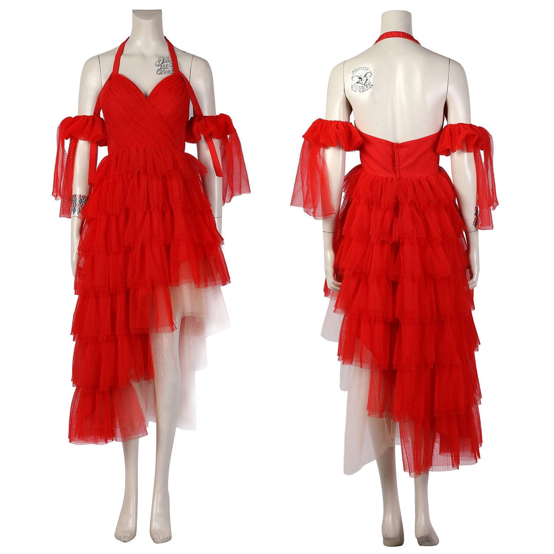 [ylevol] The Suicide Squad 2 Harley Quinn Red Dress Cosplay Costumes