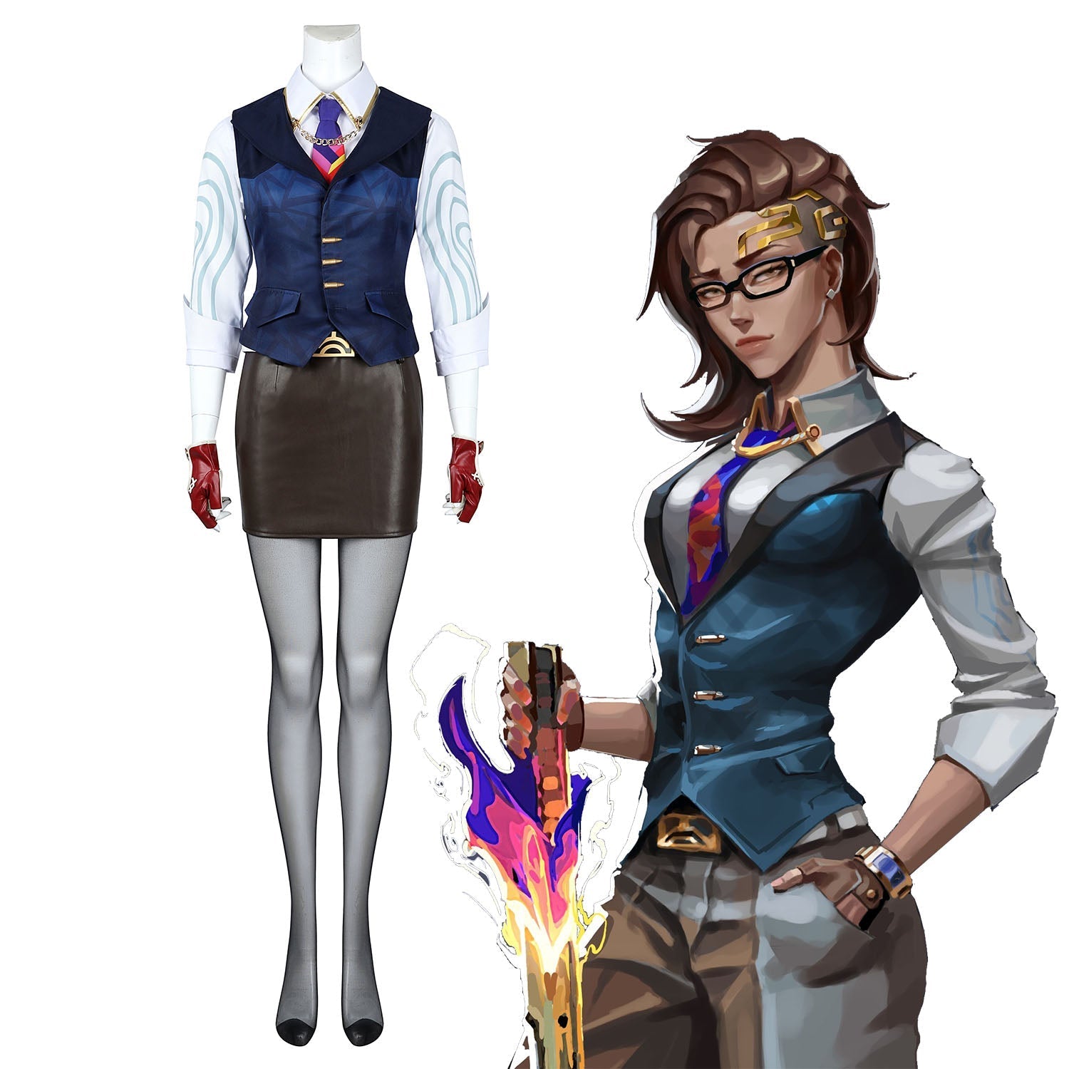 [ylevol] Valorant Transsexual Chamber Outfit Female Fullset Cosplay Costumes