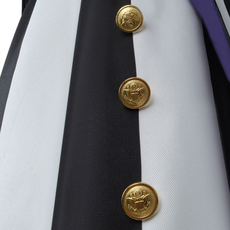 [ylevol] Beetle Juice Michael Keaton Stripe Suit Women Cosplay Costumes