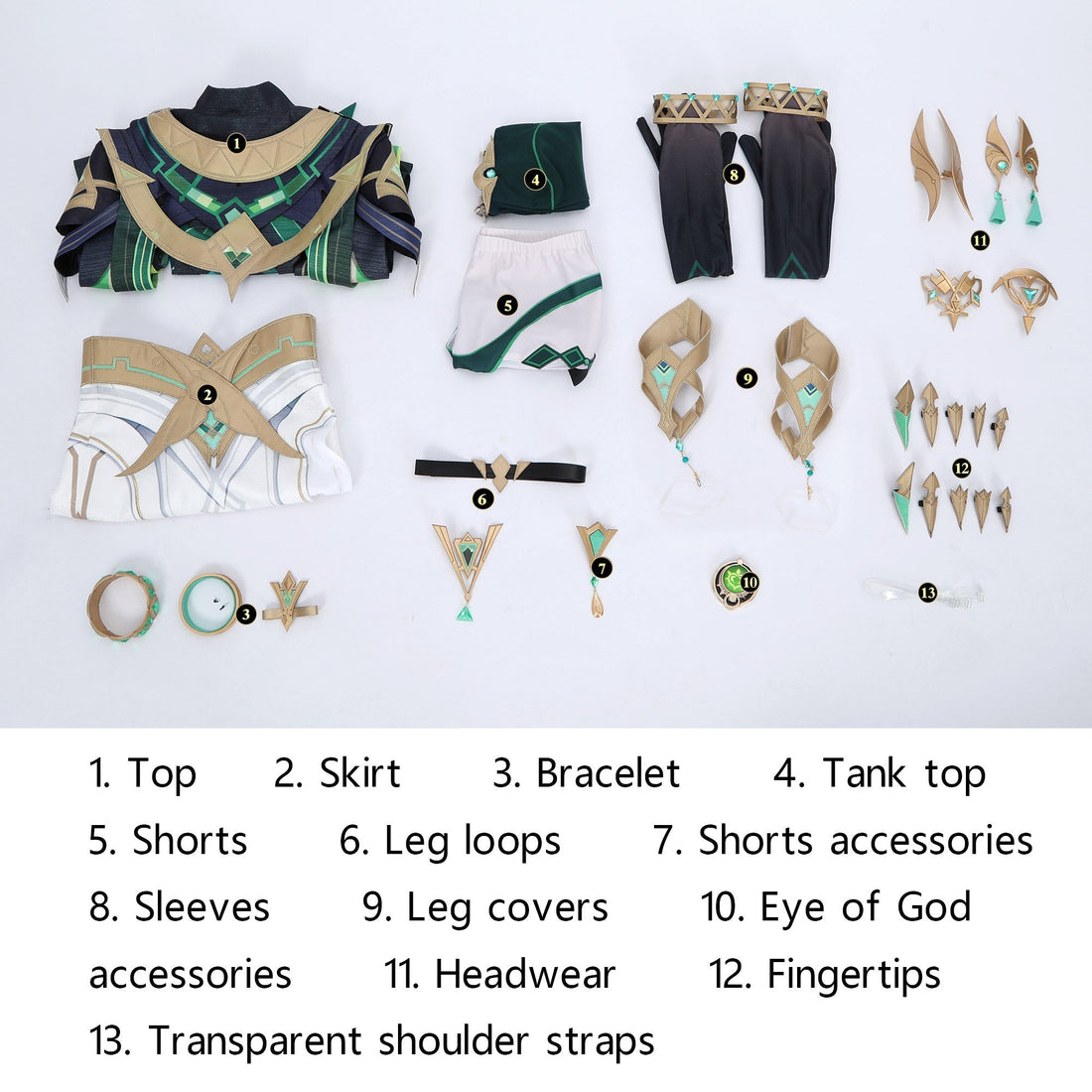 [ylevol] Game Genshin Impact Nefer Full Set Top Cosplay Costumes