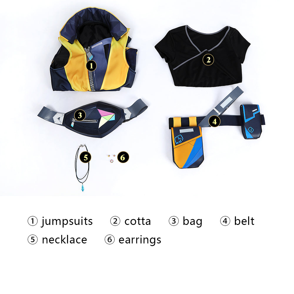 [ylevol] Valorant Waylay Female Full Set Top Level Cosplay Costumes