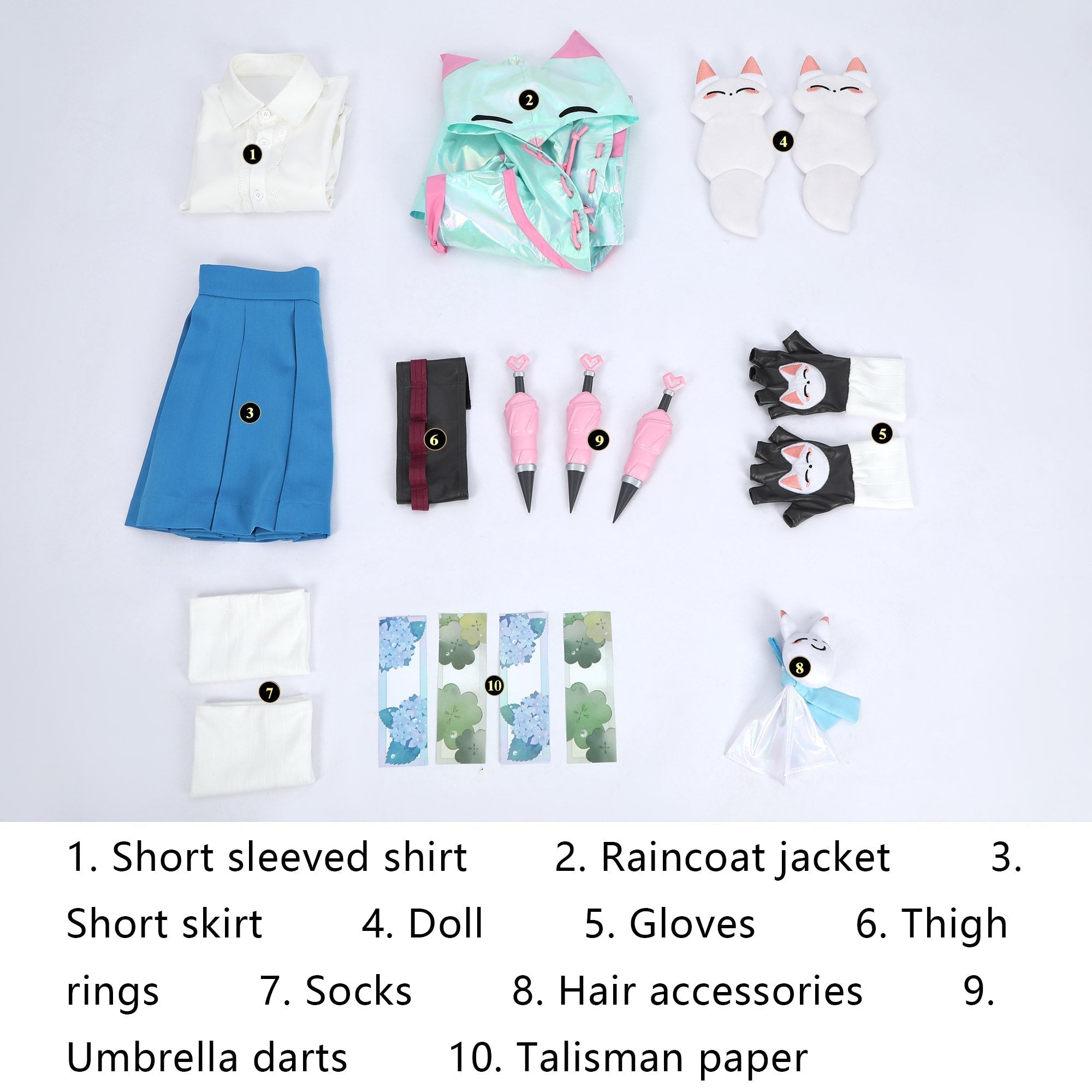 [ylevol] Overwatch 2 Magical Girl Kiriko Raincoat Full Set Cosplay Costumes