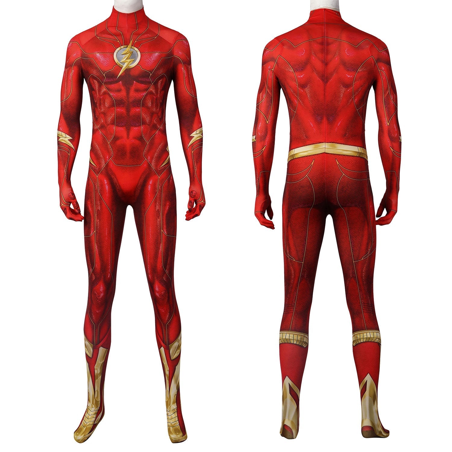[ylevol] Flashpoint Barry Allen The Flash Jumpsuit with Mask Cosplay Costumes