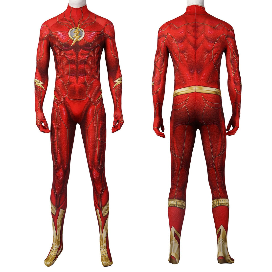 [ylevol] Flashpoint Barry Allen The Flash Jumpsuit with Mask Cosplay Costumes